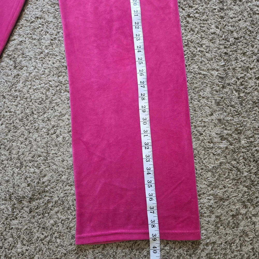 New Mix Classic Pink Velour Wide Leg Pants Womens M Lounge Pull On